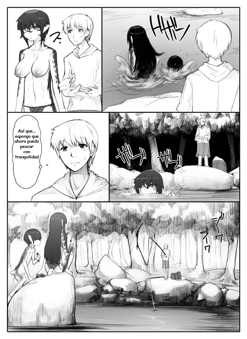 Danna no Fuzai de Karada o Moteamashiteru Hitozuma Kappa wa Kyuuri Wataseba Kantan ni Yareru | The Wife Kappa Trades Her Body for a Cucumber when Her Husband is Away page 5 full