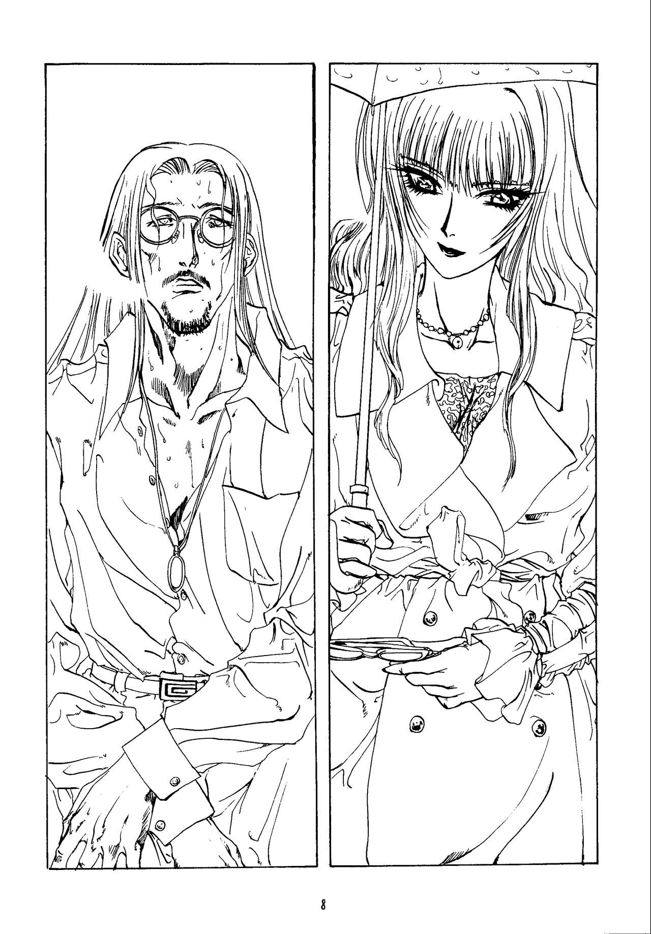 ESCAPE  Comic &amp; Rough-draft Collection page 8 full