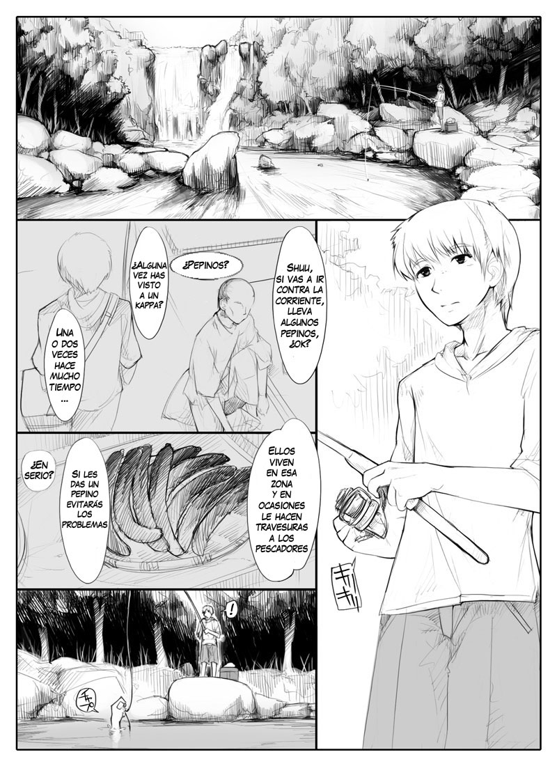 Danna no Fuzai de Karada o Moteamashiteru Hitozuma Kappa wa Kyuuri Wataseba Kantan ni Yareru | La esposa kappa negocia su cuerpo por un pepino cuando su marido está ausente page 2 full