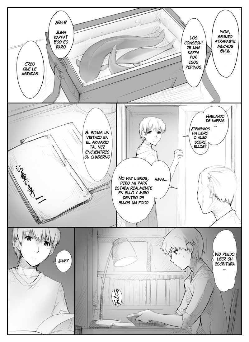 Danna no Fuzai de Karada o Moteamashiteru Hitozuma Kappa wa Kyuuri Wataseba Kantan ni Yareru | La esposa kappa negocia su cuerpo por un pepino cuando su marido está ausente page 7 full