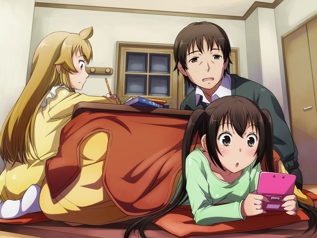 Sanshimai no Heibon na Nichijou wo Tantan to Egaite Mimashita page 2 full