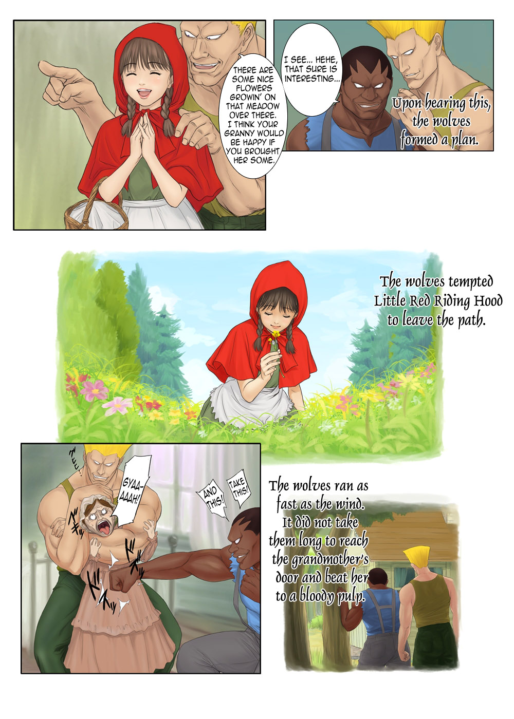 Otona no Ehon Akazukin-chan | Caperucita Roja y los lobos ferozes! page 4 full