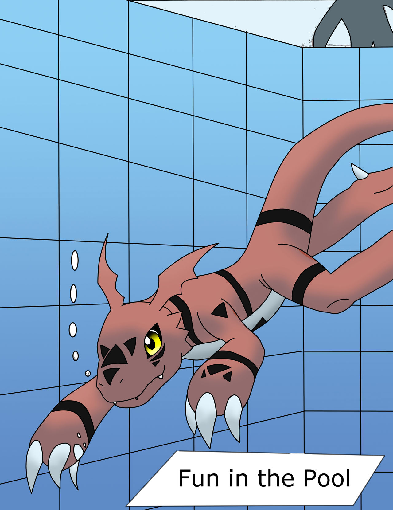 Guilmon at the Pool page 1 full