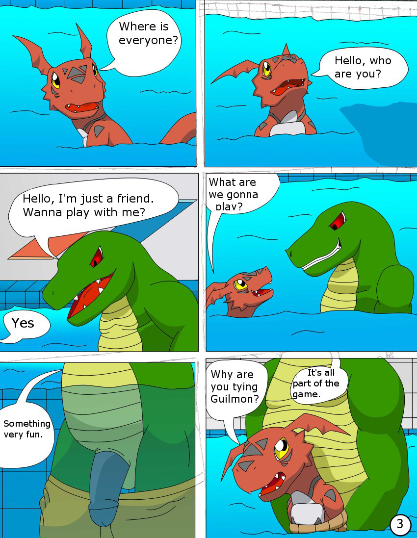 Guilmon at the Pool page 3 full