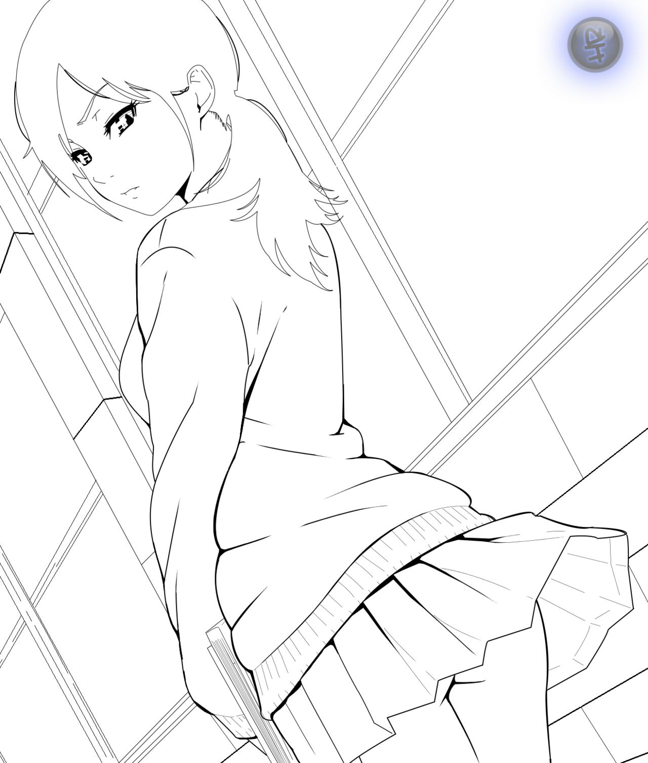 manga and doujinshi panel/character coloring page 2 full