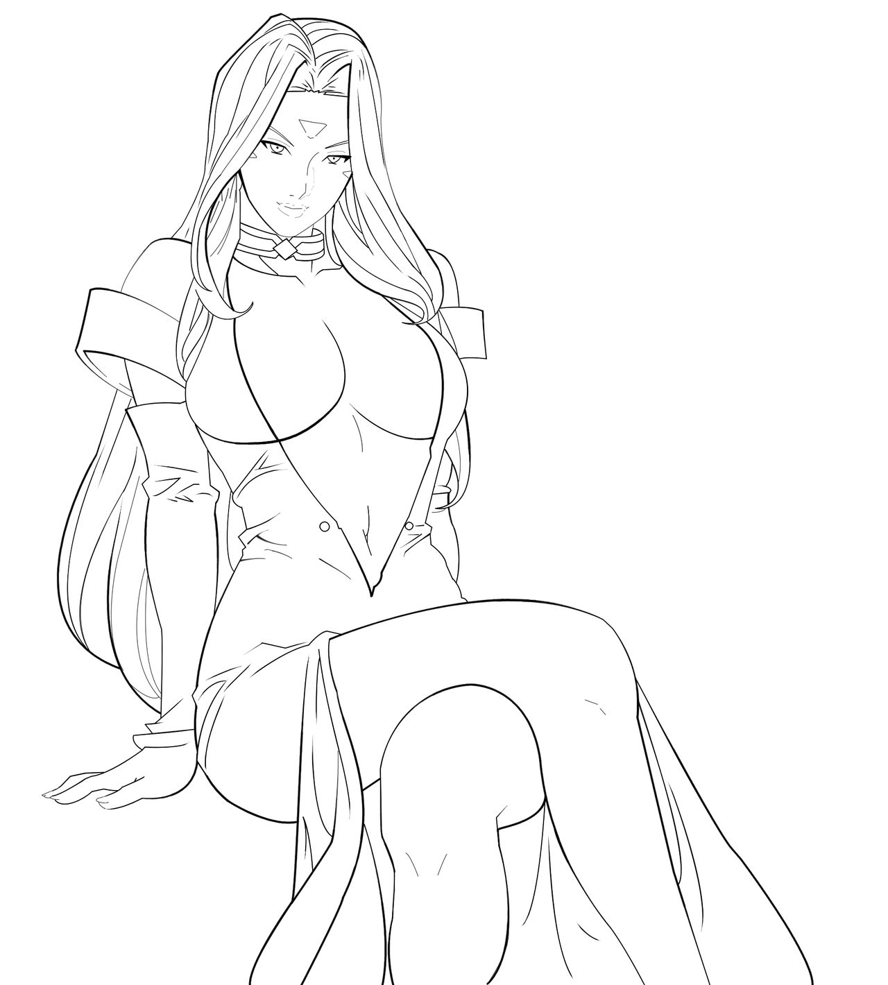 manga and doujinshi panel/character coloring page 8 full