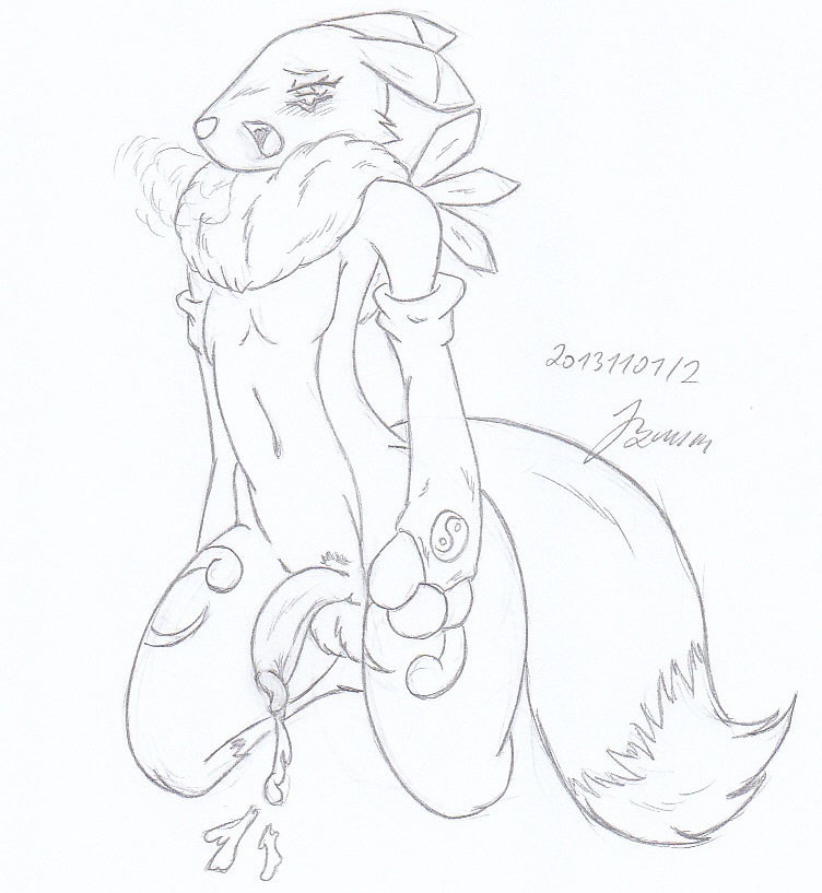 My miny Renamon_digimon tamers Sketches work_1 page 1 full