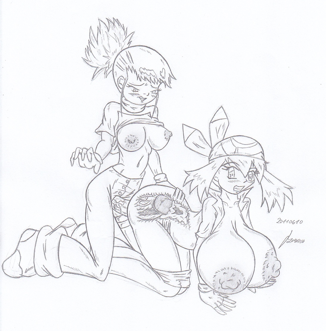My miny Rika Nonaka_digimon tamers Sketches work_5 - 3/3 page 7 full
