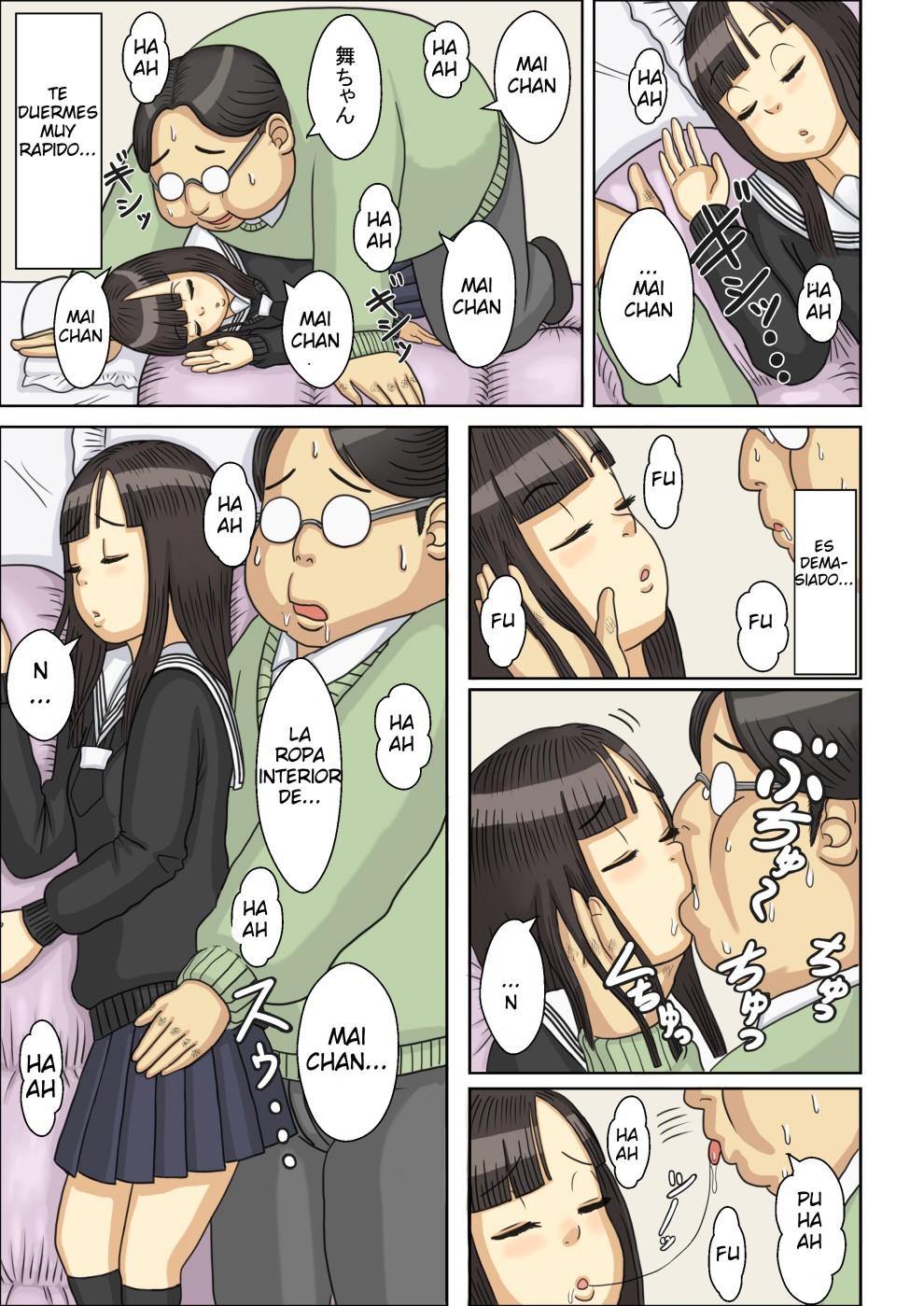 Nemuraseta JK Tsureko ni, Nettori Sumata Bukkake Nakadashi | Sexo Crural y Bukkake Húmedo Con la JK de un Matrimonio Anterior Dormida page 10 full