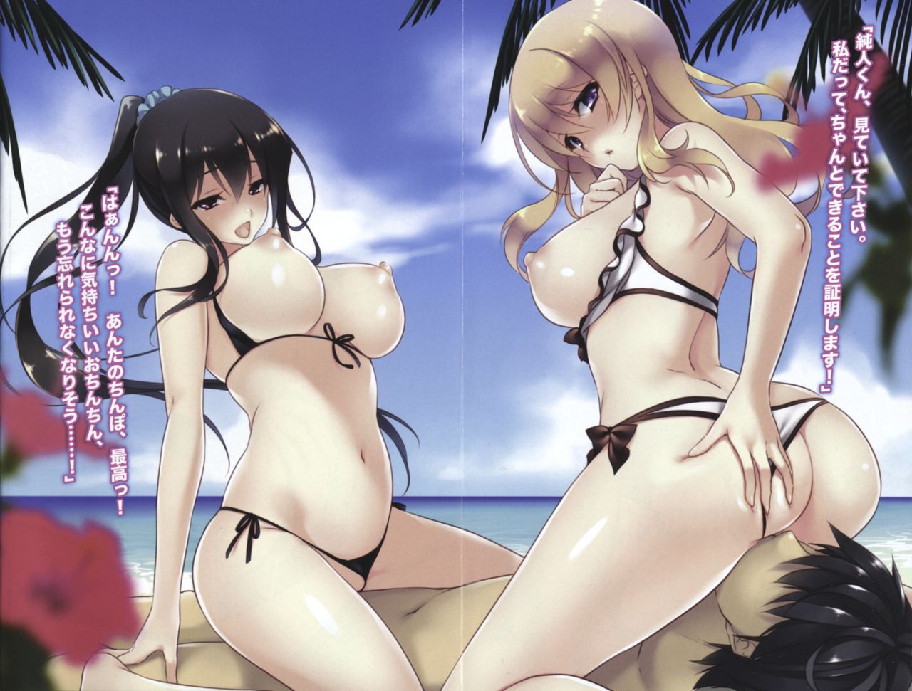 俺の彼女とお姉ちゃんの誘惑水着勝負 image page 4 full