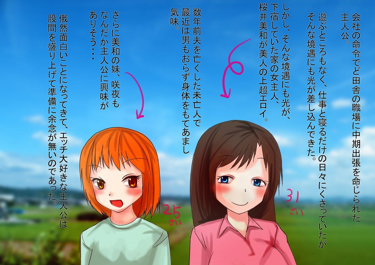 Geshuku no Miboujin to Sono Imouto to Nama Hame SEX dekita page 2 full