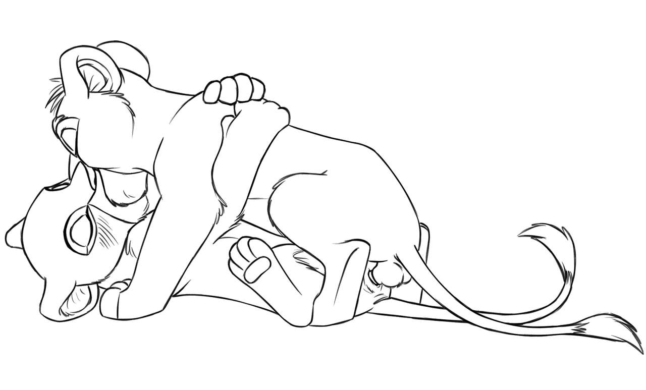 Simba and Nala B&amp;W page 10 full