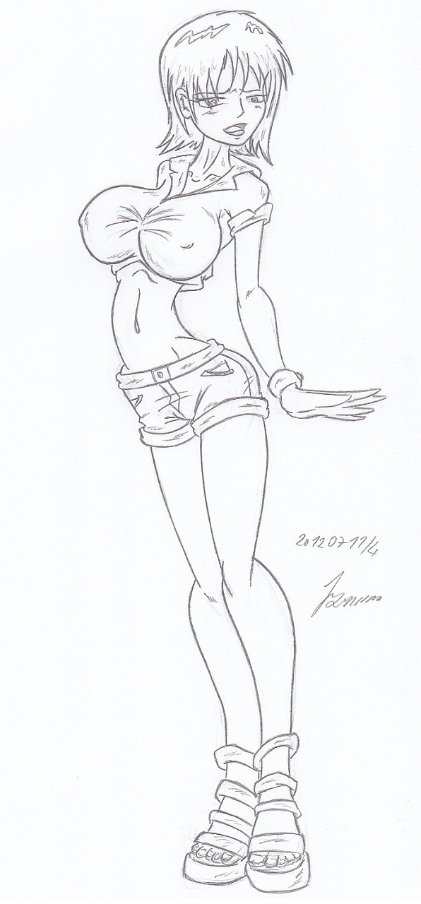 My miny Nami_ One Piece Sketches work_1 page 1 full
