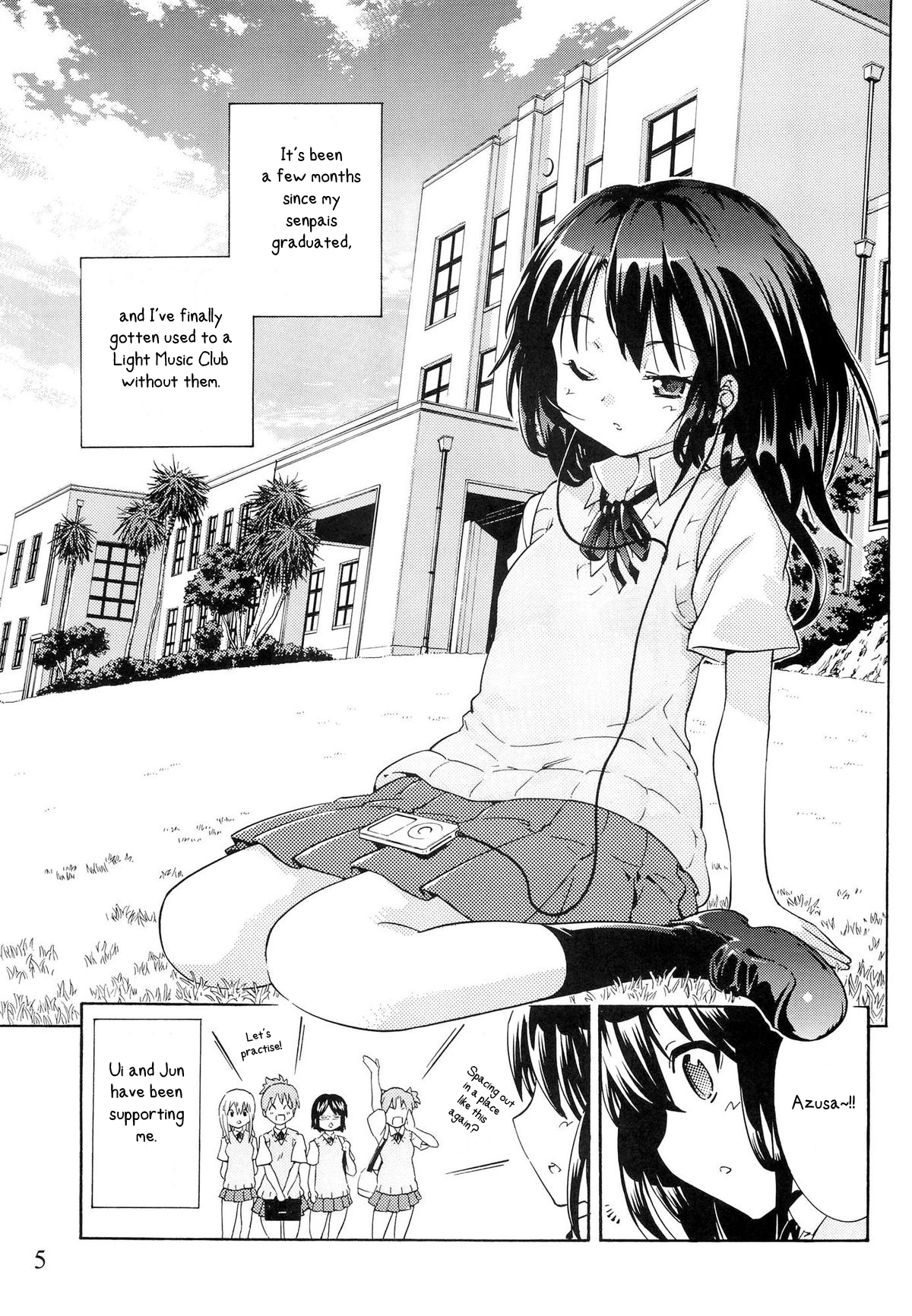 YURI-ON! #1 "Mesomeso Azunyan!" page 4 full
