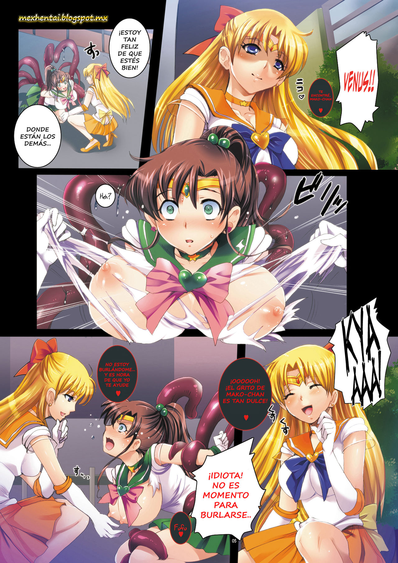 Sailor Senshi to Sennou Shokushu | Las Sailor Scouts y el Tentaculo Lava-Cerebros page 5 full