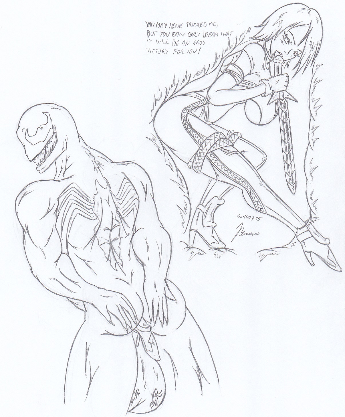 My miny  Ivy &amp; Venom _ Sketches work page 6 full