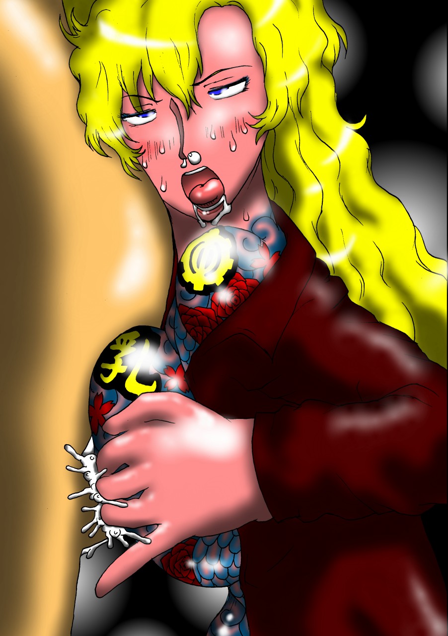 Kinpatsu Harabote Onna ni Irezumi Irete Chichi Ana Benkika suru no Kan page 4 full