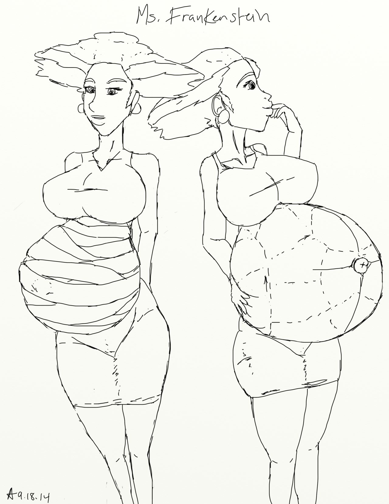 Preggo Drawings page 7 full