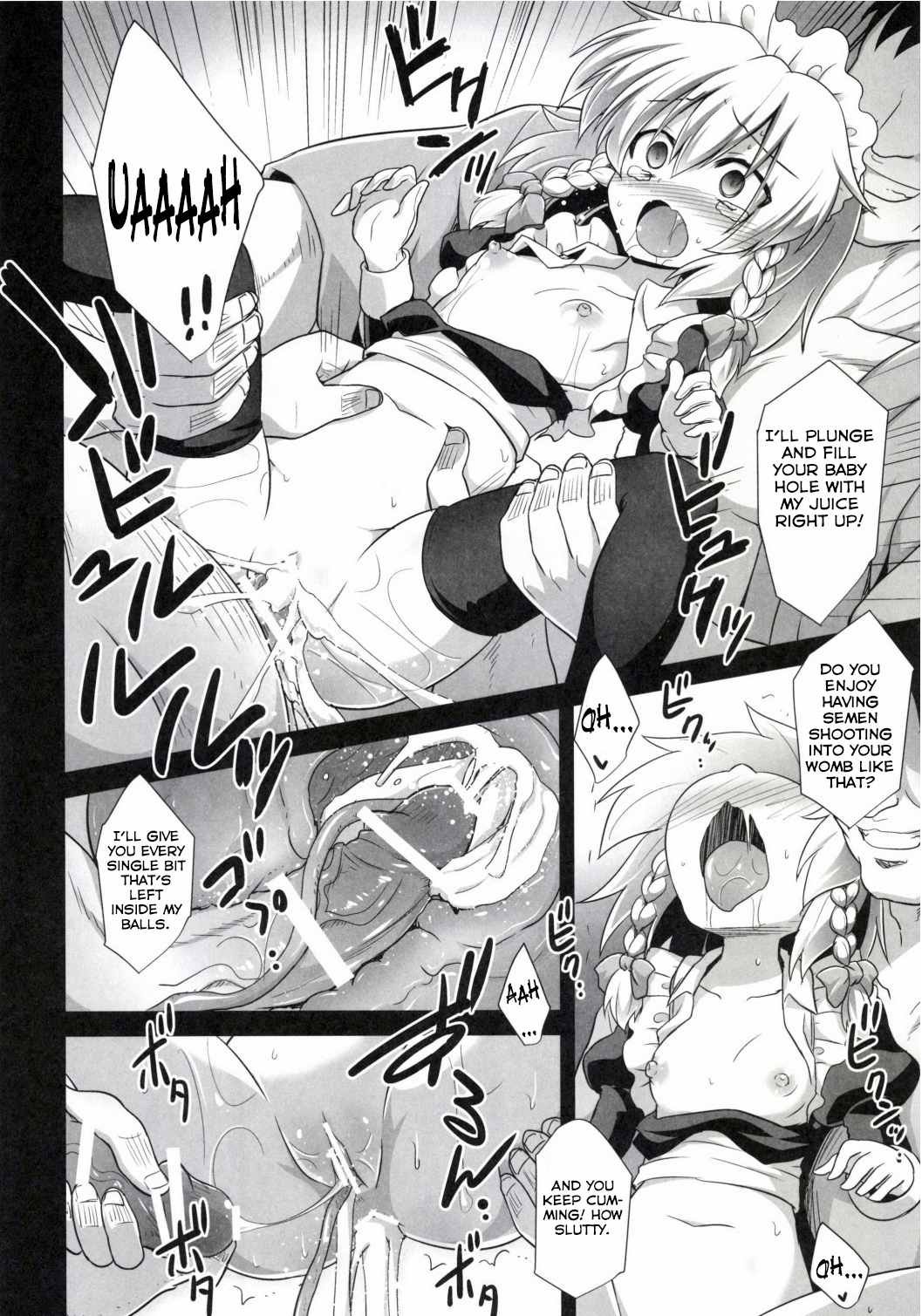 Izayoi Sakuya Sokusei Ninsin Renzoku Shussan | Sakuya Izayoi's Forced Pregnancies, Continuous Childbearings page 10 full