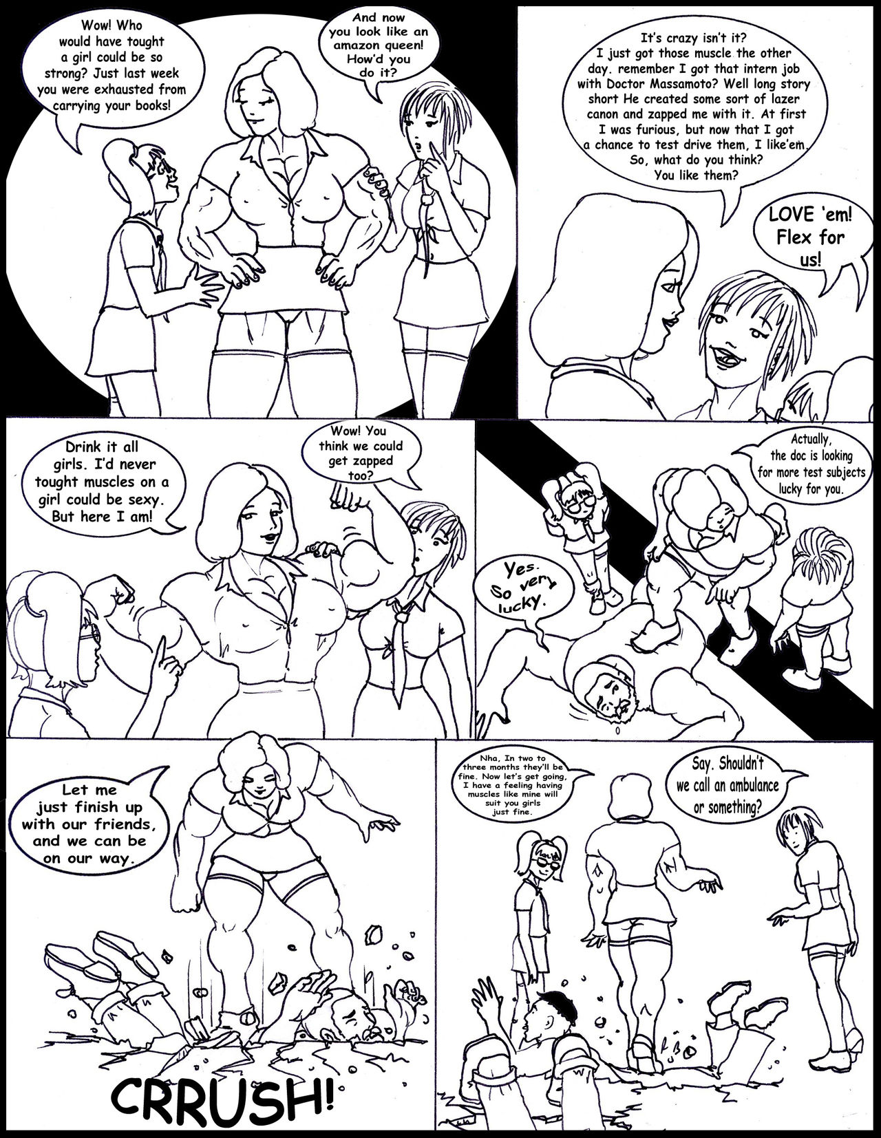 Schoolgirls vs the Terrible Tunderbeast page 5 full