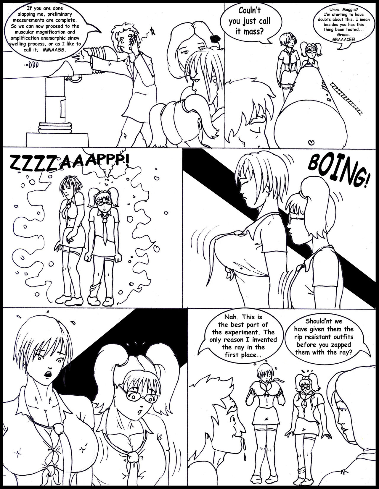 Schoolgirls vs the Terrible Tunderbeast page 7 full