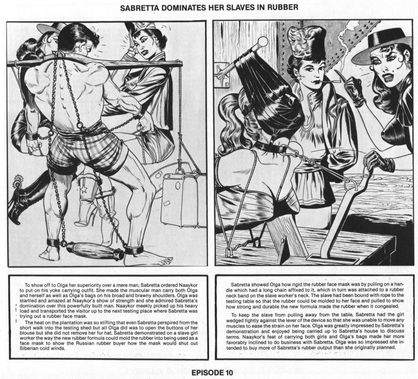 Sabretta dominate her slaves in rubber page 10 full