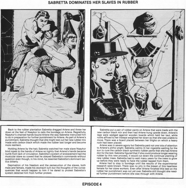 Sabretta dominate her slaves in rubber page 4 full