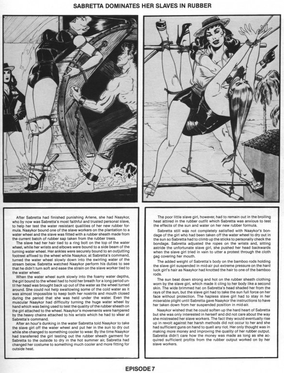 Sabretta dominate her slaves in rubber page 7 full