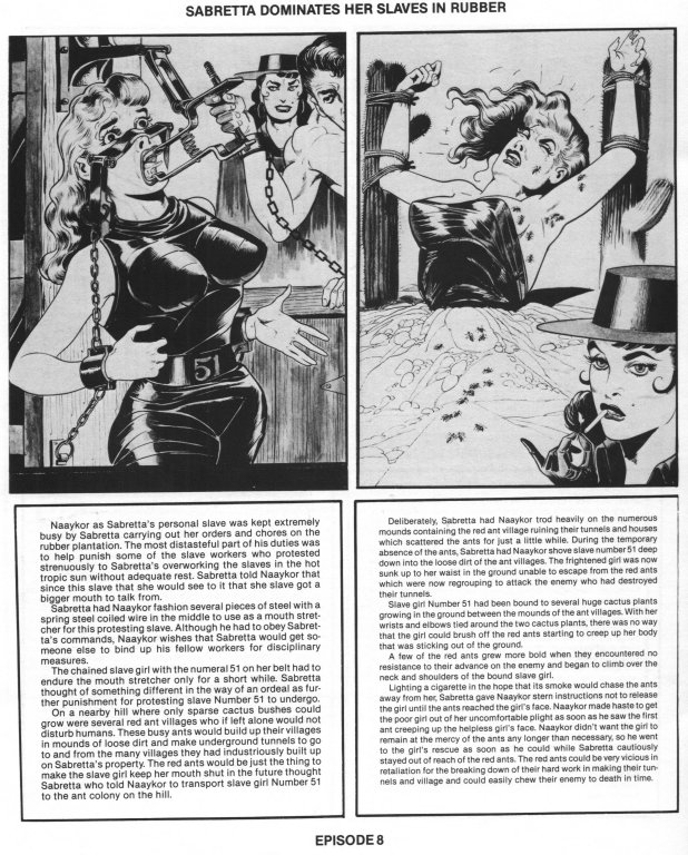 Sabretta dominate her slaves in rubber page 8 full