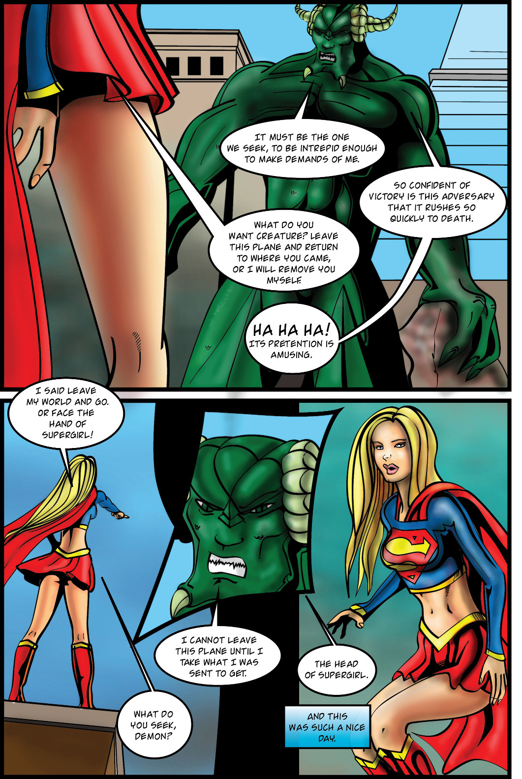 Supergirl: Demonic Bloodsport Pt1 page 4 full