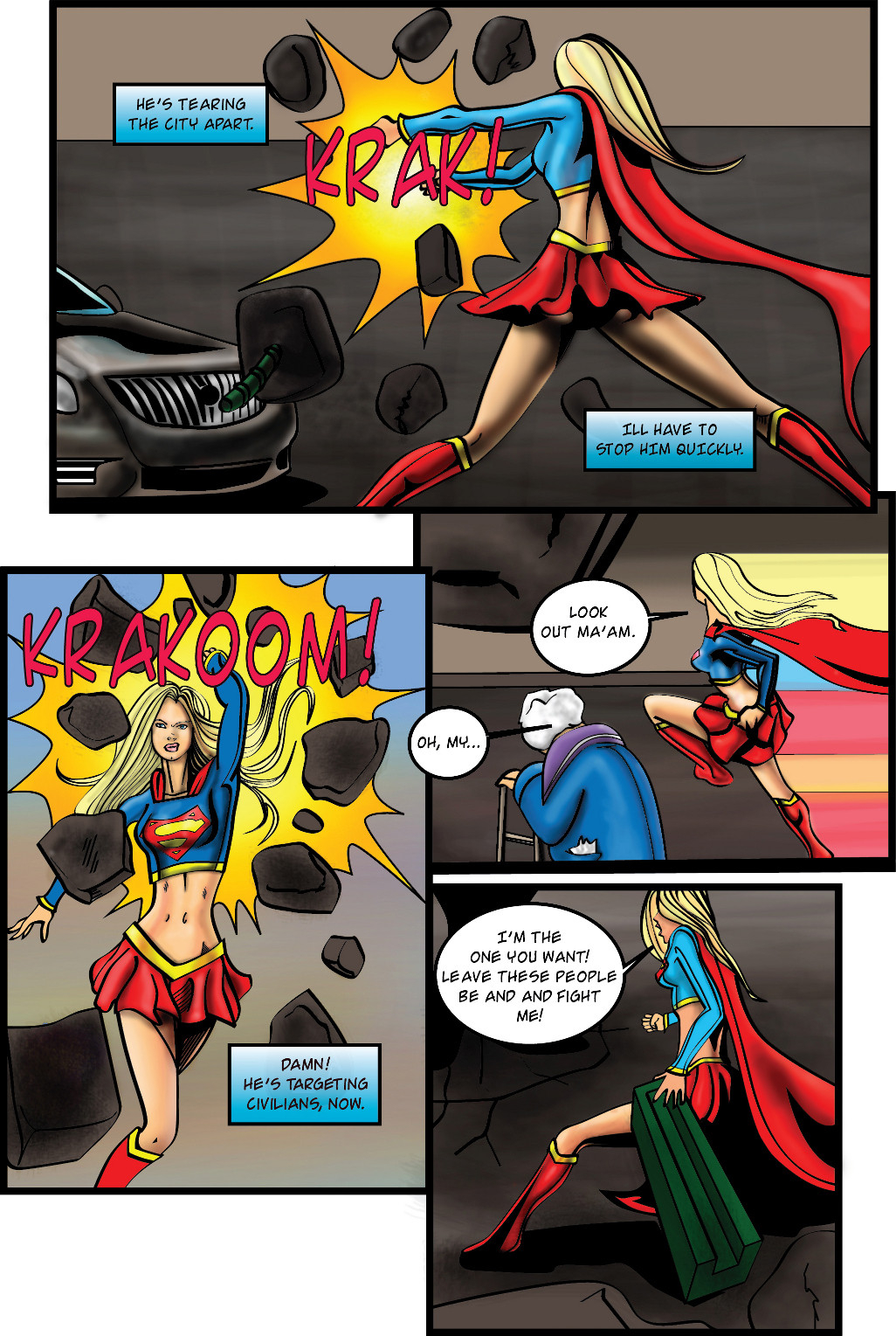 Supergirl: Demonic Bloodsport Pt1 page 5 full