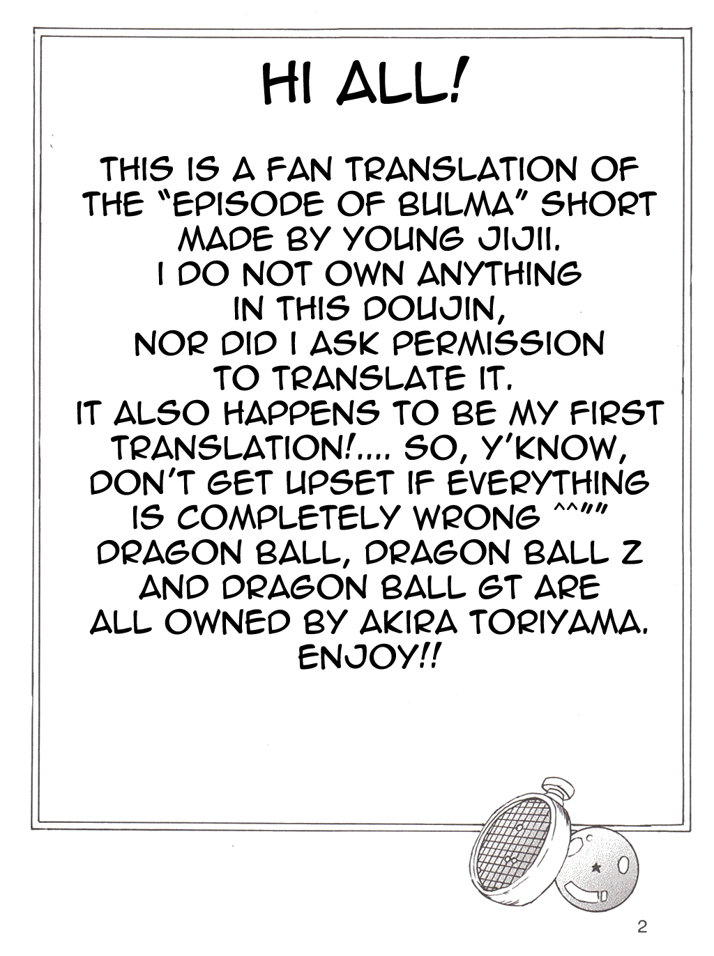 Dragon Ball EB 1 - Episode of Bulma page 2 full