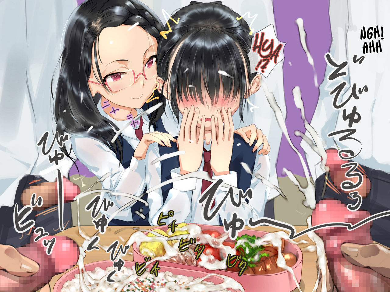 Gakkou de ShokuSe. | Eating Semen at School.  =LWB= page 4 full