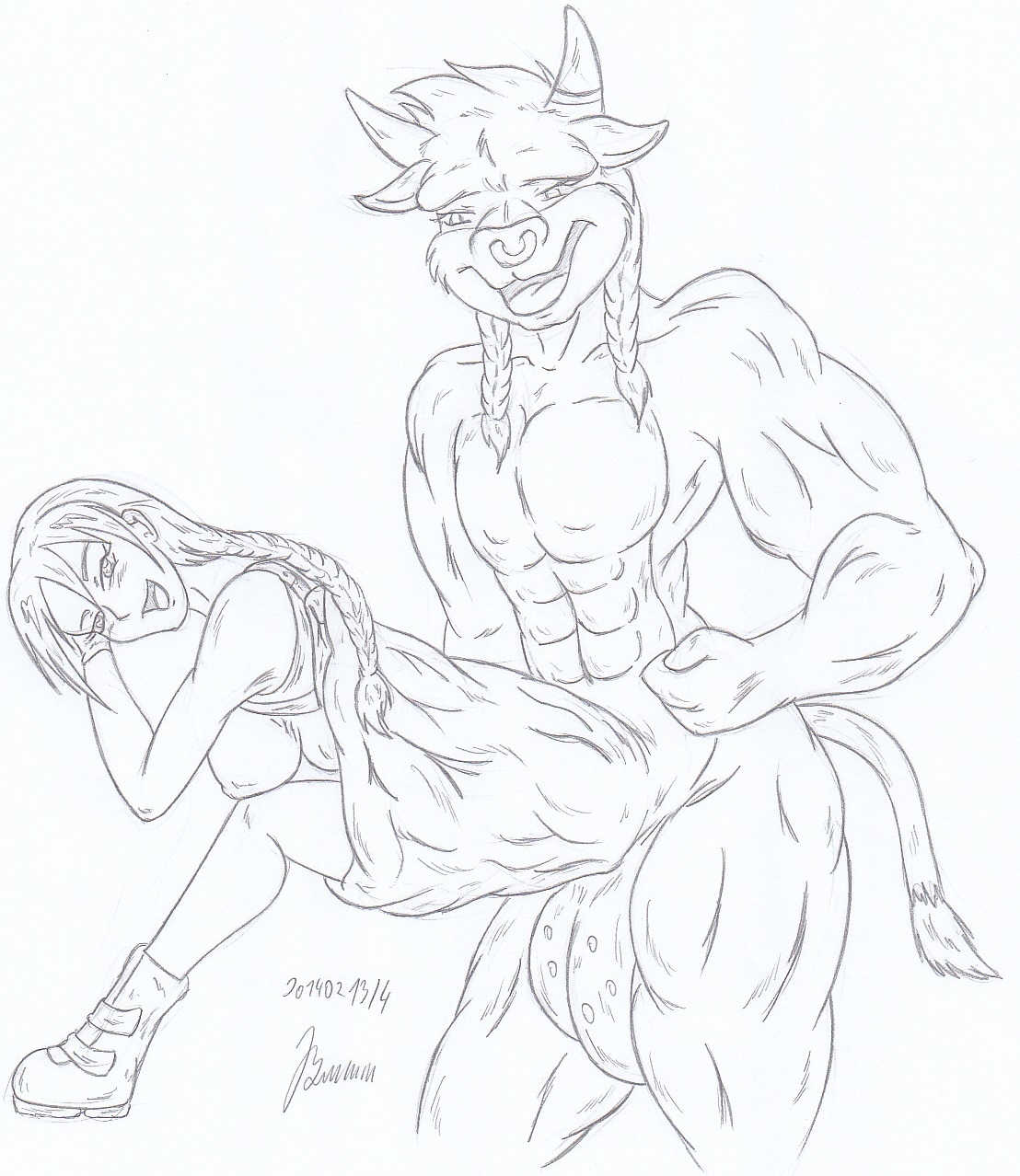 My miny  Tauren &amp; Lara _ Sketches work page 8 full
