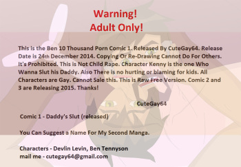 Ben 10 Thousand Comic 1 - Daddy's Slut cover