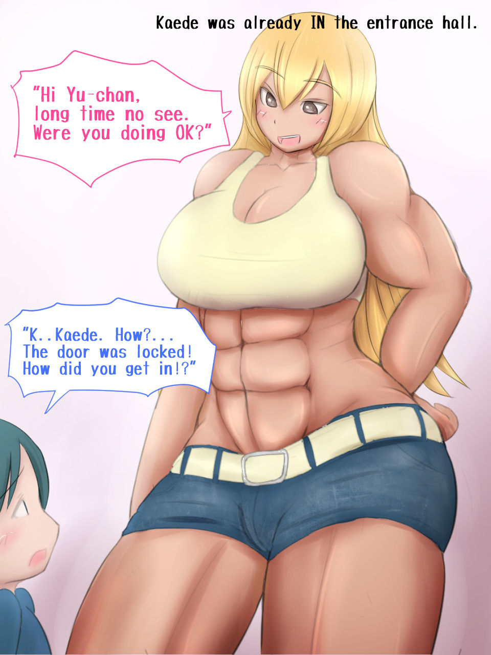Futanari Kinniku Musume ni Shota ga Gangan Okasareru CG Shuu - Junai Gyaku Rape!! | Hermaphrodite × Muscle Daughter × Shota pure love ☆ Reverse Rape!! page 3 full