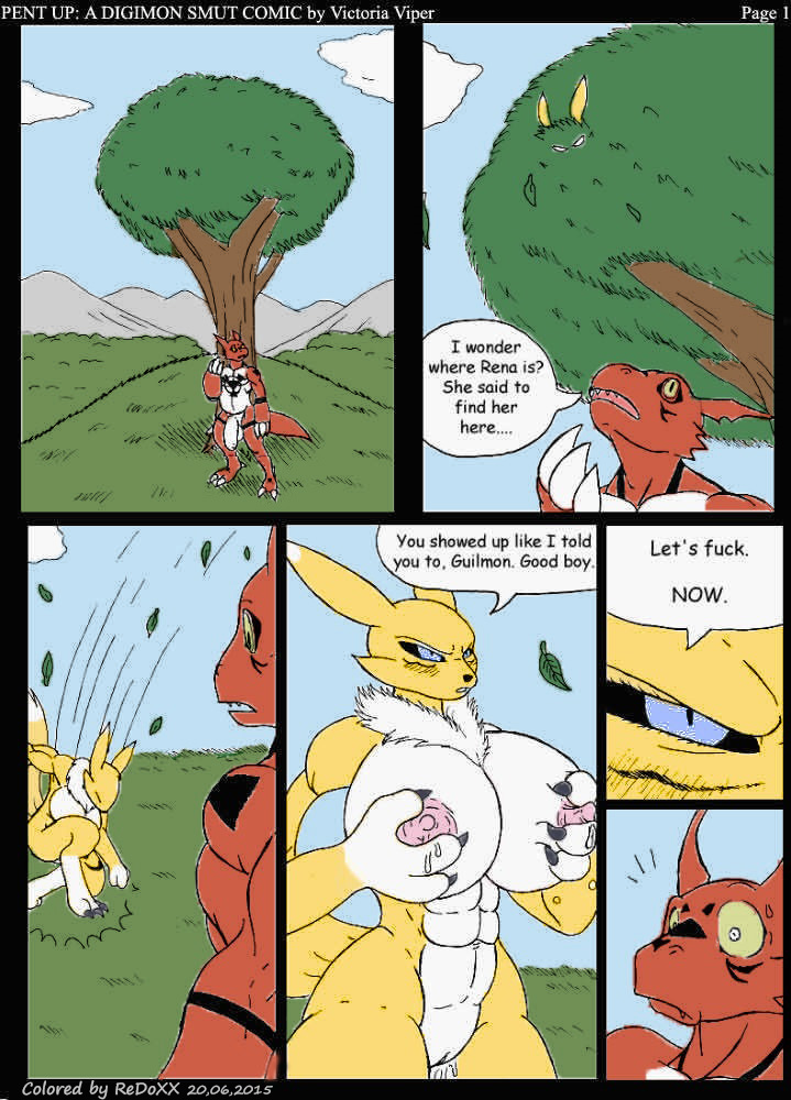 Pent Up A Digimon Smut Comic  by ReDoXX page 1 full