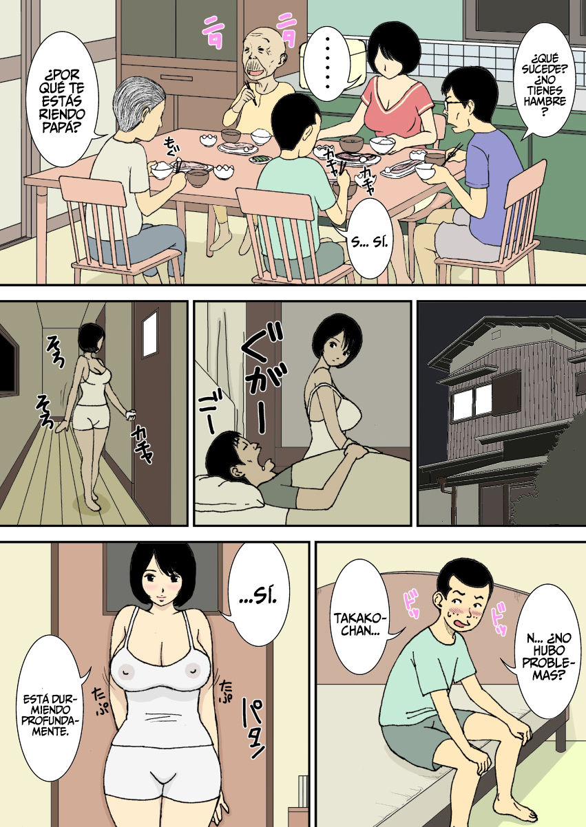 Oji-chan to Gifu to Giri no Musuko to, Kyonyuu Yome. | El Abuelo, el Suegro, el Hijastro y la Novia Tetuda  =P666F= page 10 full