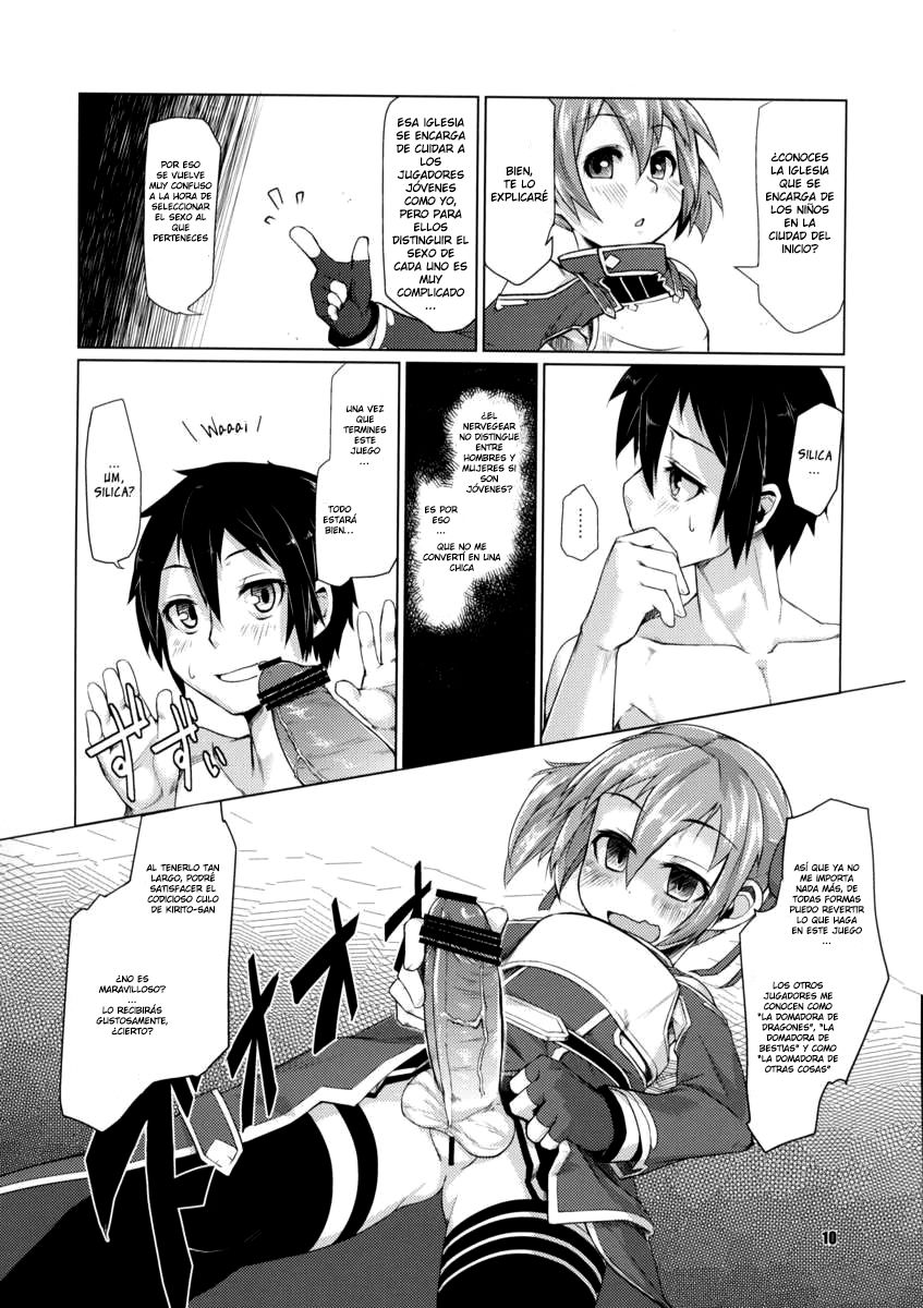 Silica-chan ni Oshiri Ijirareru Hon | Silica-chan jugando con tu culo page 9 full