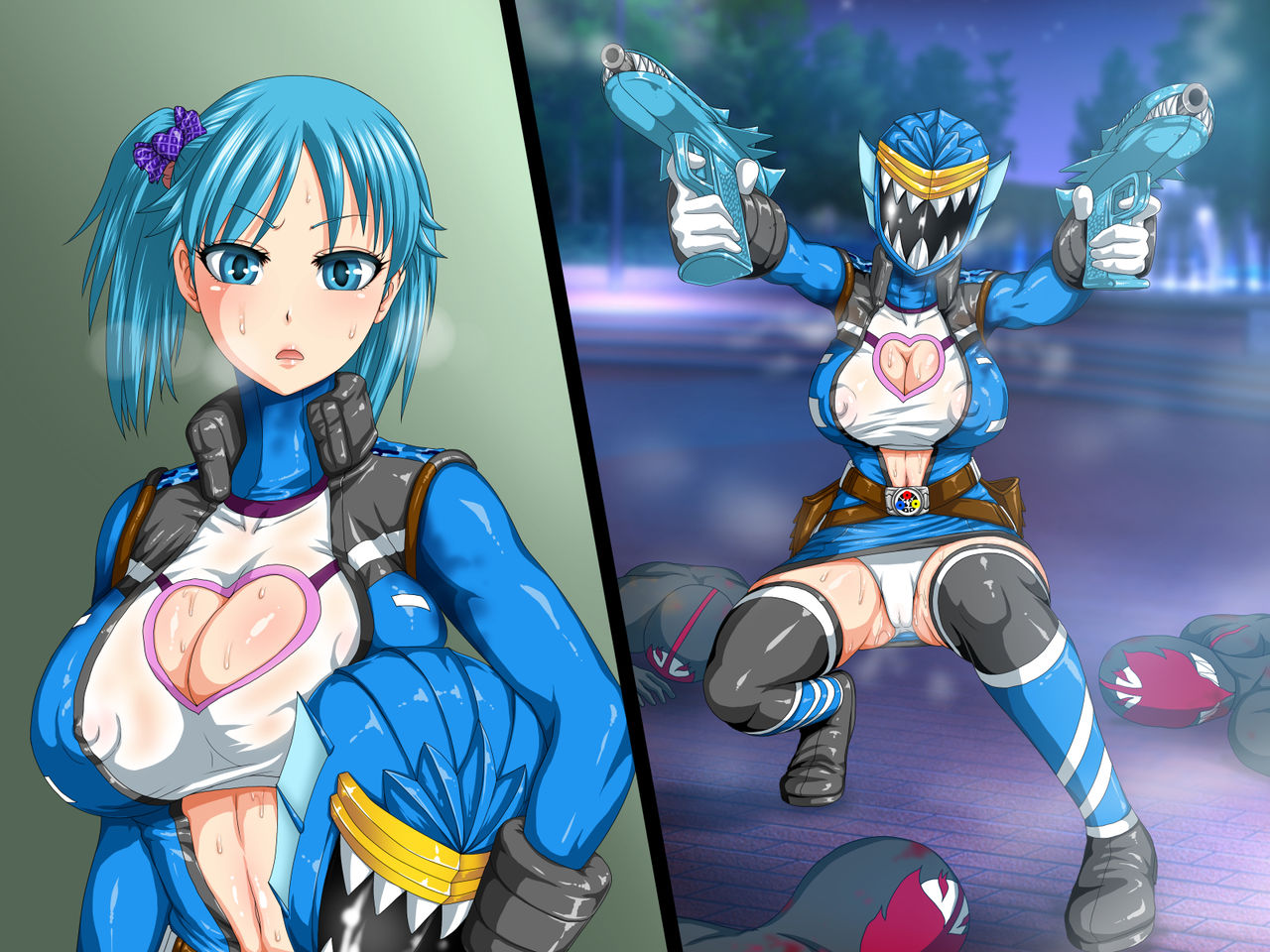 Kyonyuu Sentai Sangyarukan Blue Sennyuu Hen page 2 full