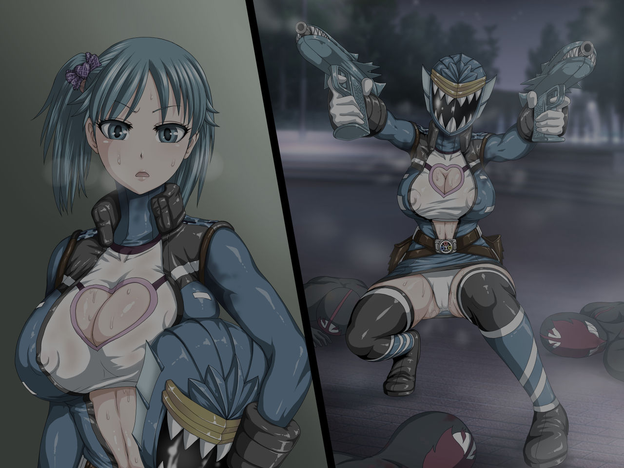 Kyonyuu Sentai Sangyarukan Blue Sennyuu Hen page 3 full