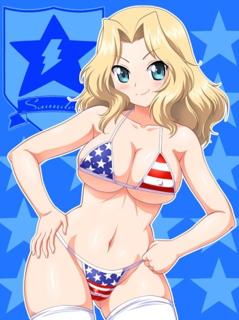 American flag bikini beauties cover