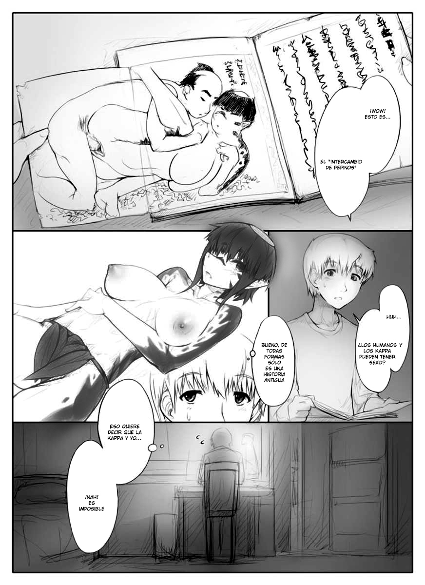 Danna no Fuzai de Karada o Moteamashiteru Hitozuma Kappa wa Kyuuri Wataseba Kantan ni Yareru | La esposa Kappa cambia su cuerpo por pepinos mientras su esposo no esta page 8 full