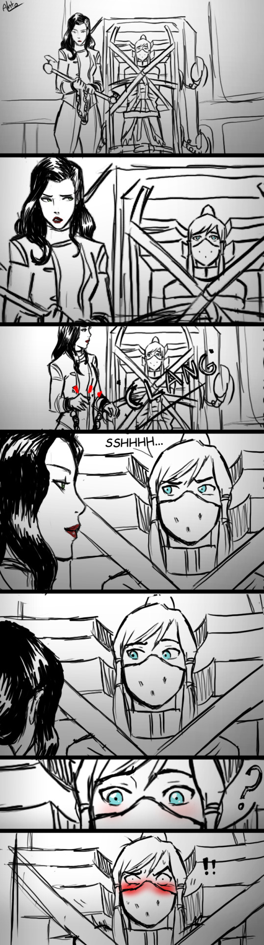 Korra &amp; Asami drawings page 4 full