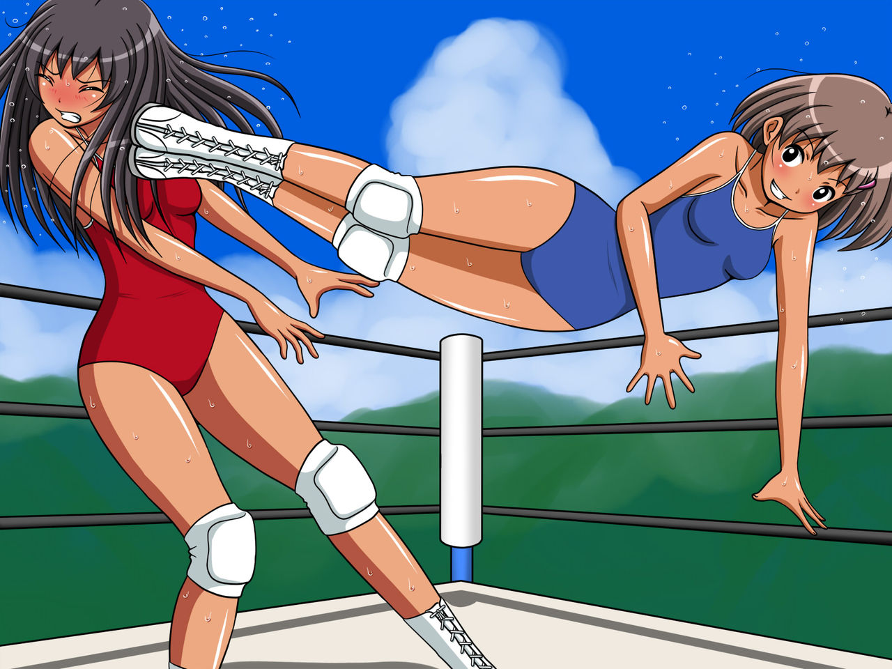 Natsu to Hiyake to Cat Fight page 4 full