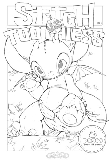 Stitch vs. Toothless cover