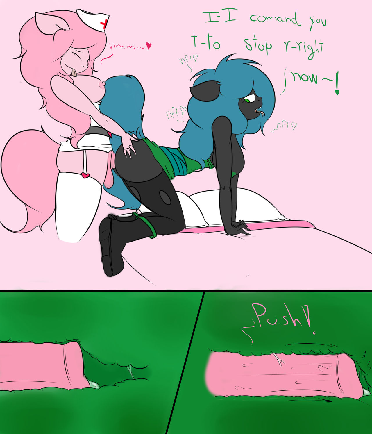 Unespected Checkup and Shower Time with fluffle puff and queen chrysalis page 4 full