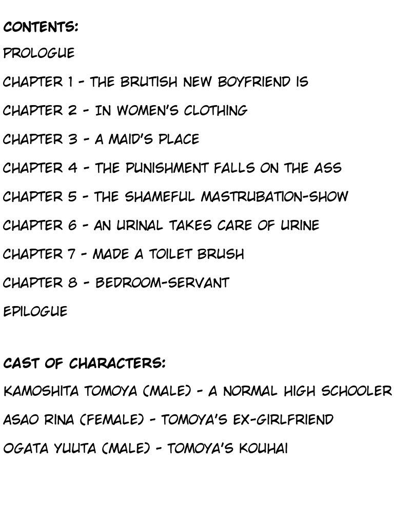 Kyousei M Onabake Choukyou ~Kouhai ni Netorarete Couple no Dorei ni Sareta Senpai~ | The forced feminization training ~ The NTR'ed senpai who was made the slave of the couple who were his kouhai ~ page 2 full