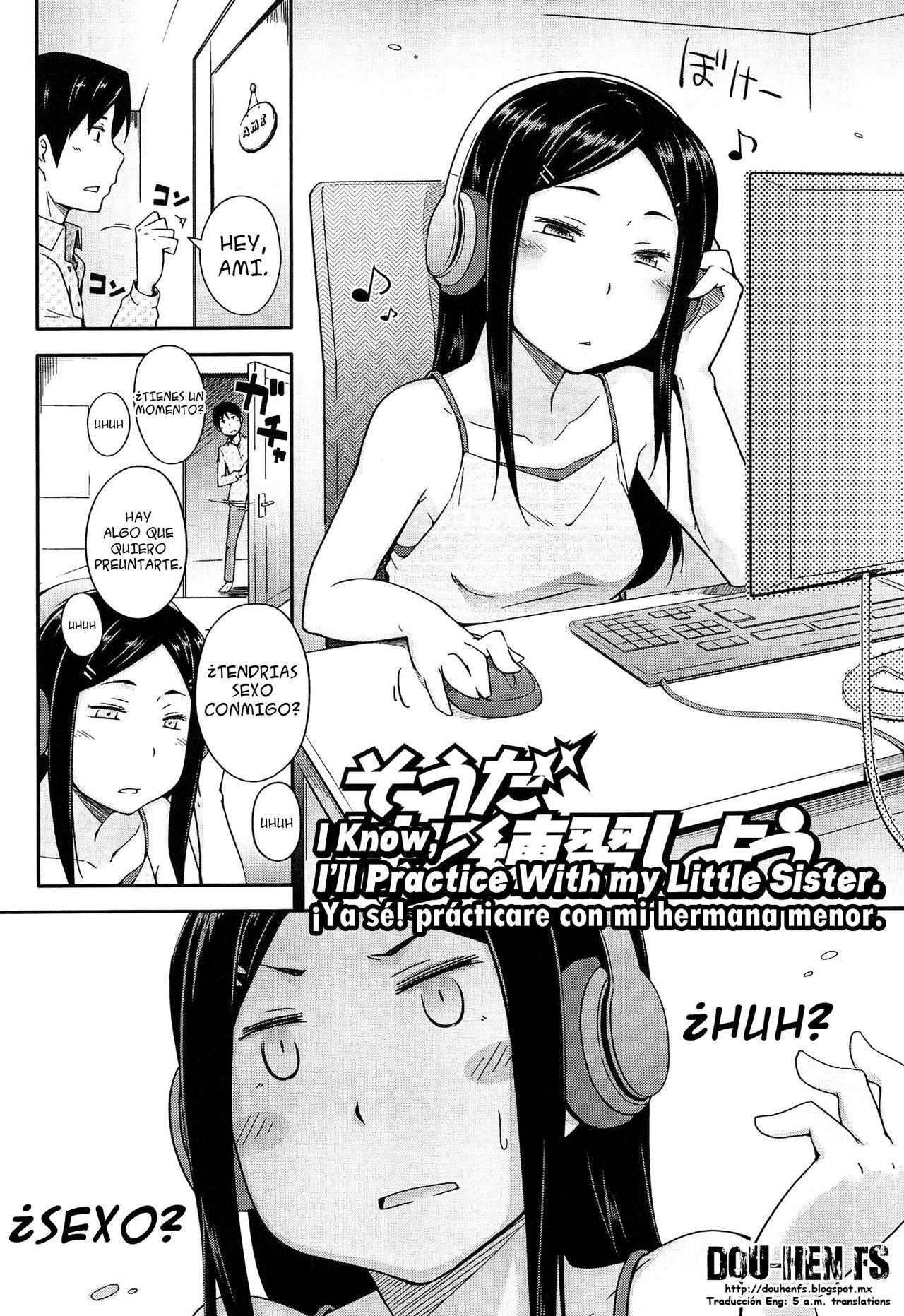 Souda Imouto to Renshuu Shiyou. | ¡Ya sé! prácticare con mi hermana menor. page 1 full