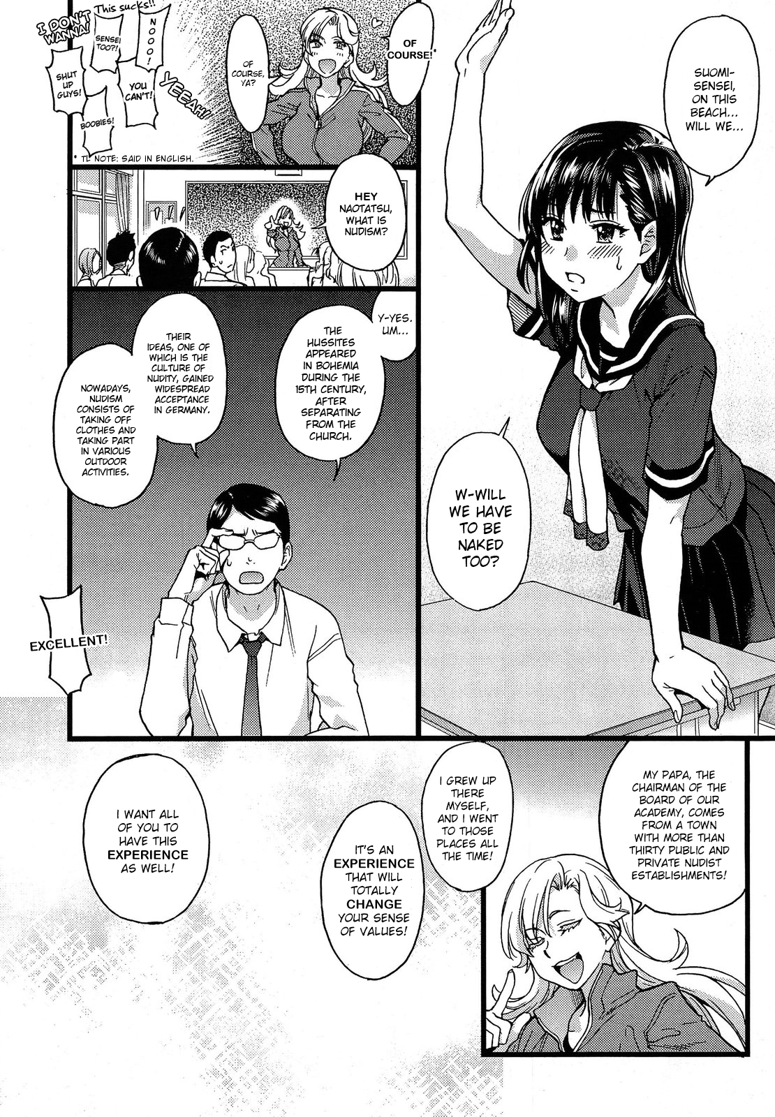 Nudist Beach ni Shuugakuryokou de!! Ch. 1-6 page 6 full